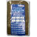 Proline K-CT1012B Tan/Brown Canvas Tarp, 10' x 12', 12 Oz