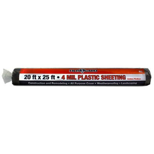 Film-Gard® 1141019 Plastic Sheeting, 20' x 25', 4 Mil, Black