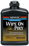 Minwax® 40917 Water Based Wipe On Poly Durable Finish, 275 VOC, Clear Satin 1-Pt