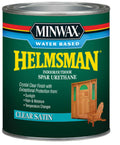 Minwax® 630520444 Water Based Helmsman® 275 VOC Spar Urethane, Clear Satin, 1 Qt