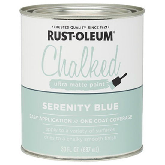 Rust-Oleum® 285139 Chalked Ultra Matte Paint, 30 Oz, Serenity Blue
