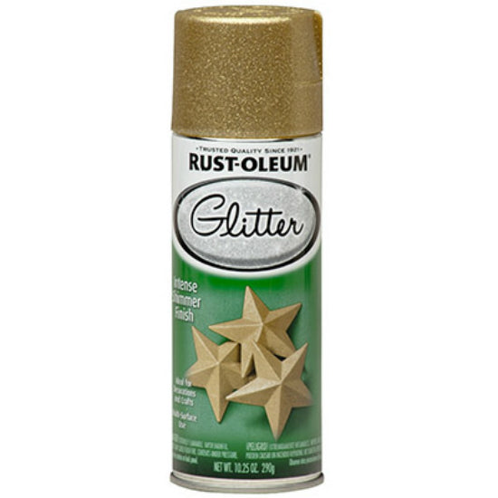 Rust-Oleum® 267689 Specialty Glitter Paint Spray, 10.25 Oz, Gold