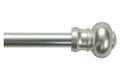 Kenney KN360/19 Ashby Cafe Curtain Rod, Satin Silver, 28" - 48"