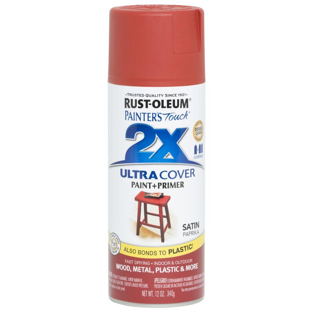 Rust-Oleum® 249068 Painter's Touch® 2X Spray Paint, Satin Paprika, 12 Oz