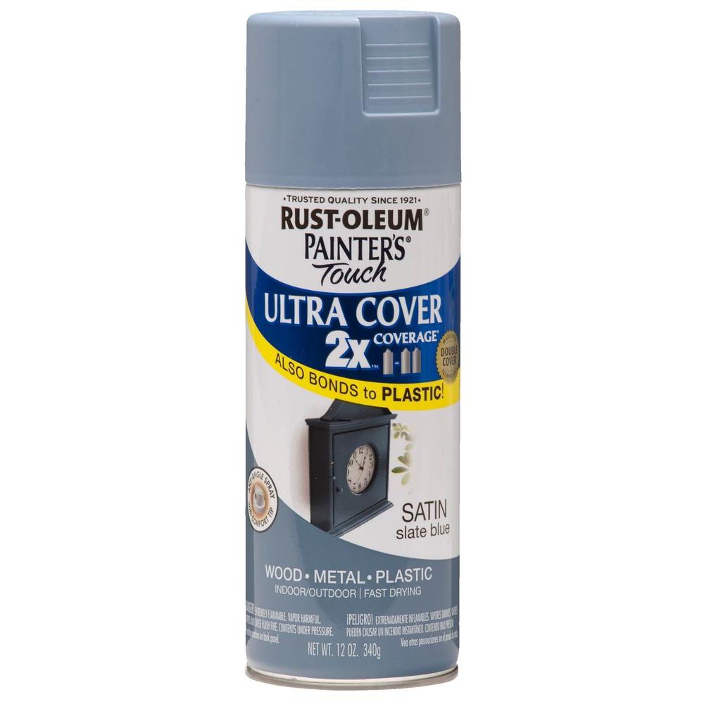 Rust-Oleum® 249066 Painter's Touch® 2X Spray Paint, Satin Slate Blue, 12 Oz