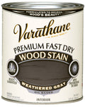 Varathane 269394 Premium Fast Dry Oil-Based Wood Stain, Weathered Gray, 1 Qt