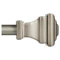 Kenney® KN75245 Fast Fit Decorative Curtain Rod Set, Pewter, 60-120"