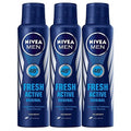 Nivea Men 48 Hour Fresh Active Deodorant, 150ml (Pack of 3)