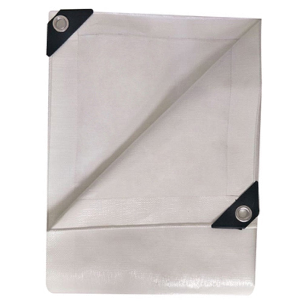 Kaps Tex KT-0810F Fire Resistant Tarp, White, 8 Inch x 10 Inch
