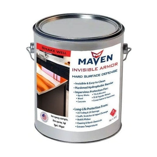 Maven Invisible Armor - Hard Surface Defense - Chemical-Repellant Hardened Clear Coat for all hard surfaces