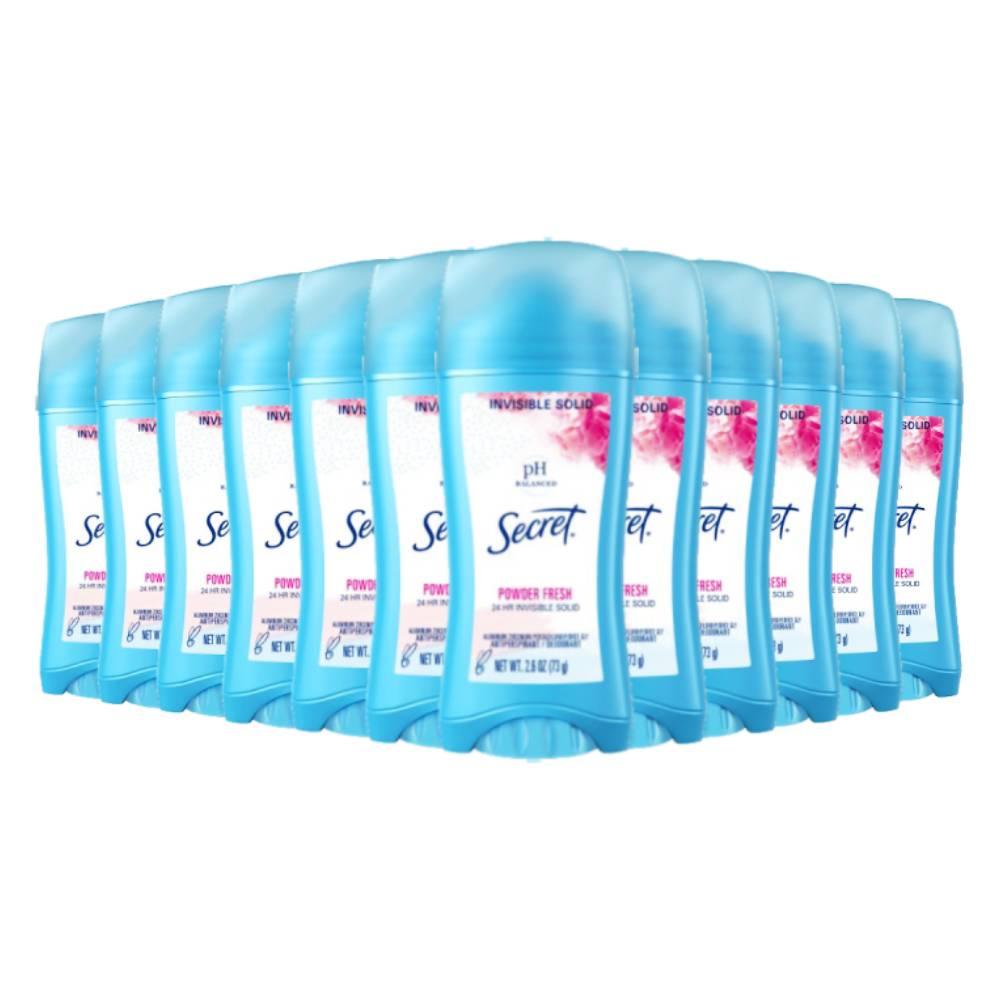 Secret Powder Fresh Invisible Solid Antiperspirant & Deodorant - 2.6oz   12 Pack