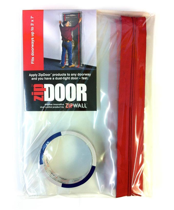 Zip Wall  ZDS Zip Door Standard Doorway Dust Containment Kit , 3' x 7'