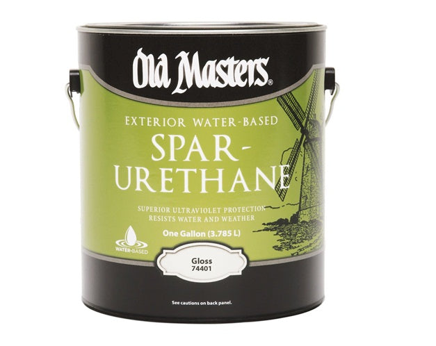 Old Masters 704401 Exterior Water-Base Spar Urethane, Gloss Finish, Gallon