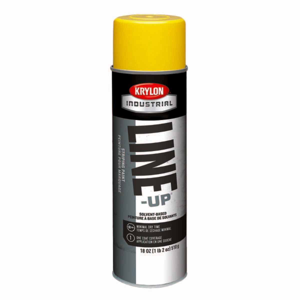 Krylon Industrial K08301007 Line -Up Solvent -Based Pavement Striping Paint - Highway Yellow